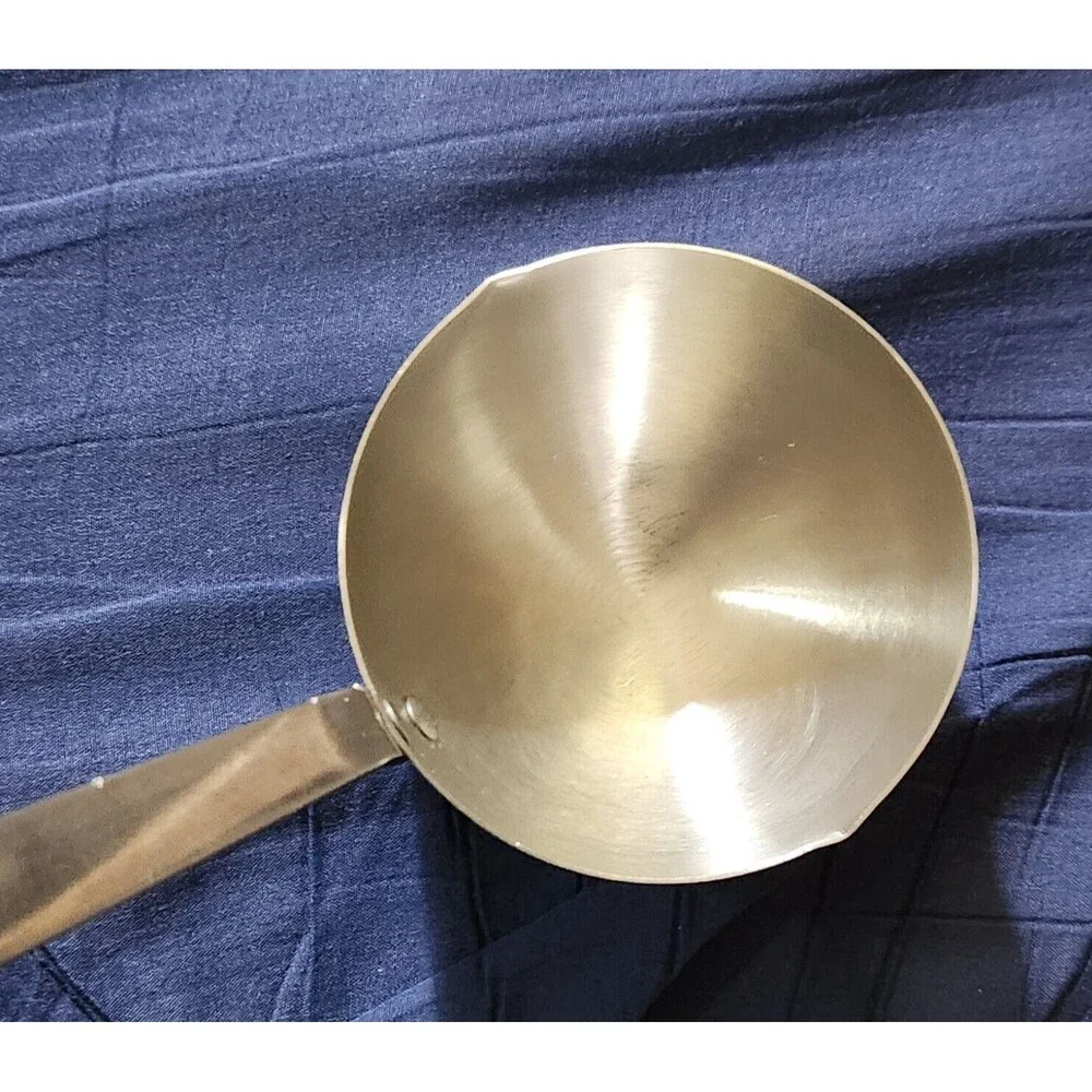 Cutco Soup Ladle No. 1715 Stainless Steel Brown Orange Swirl Handle Made in USA